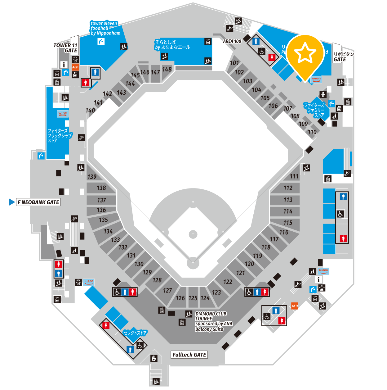 Location of the street piano