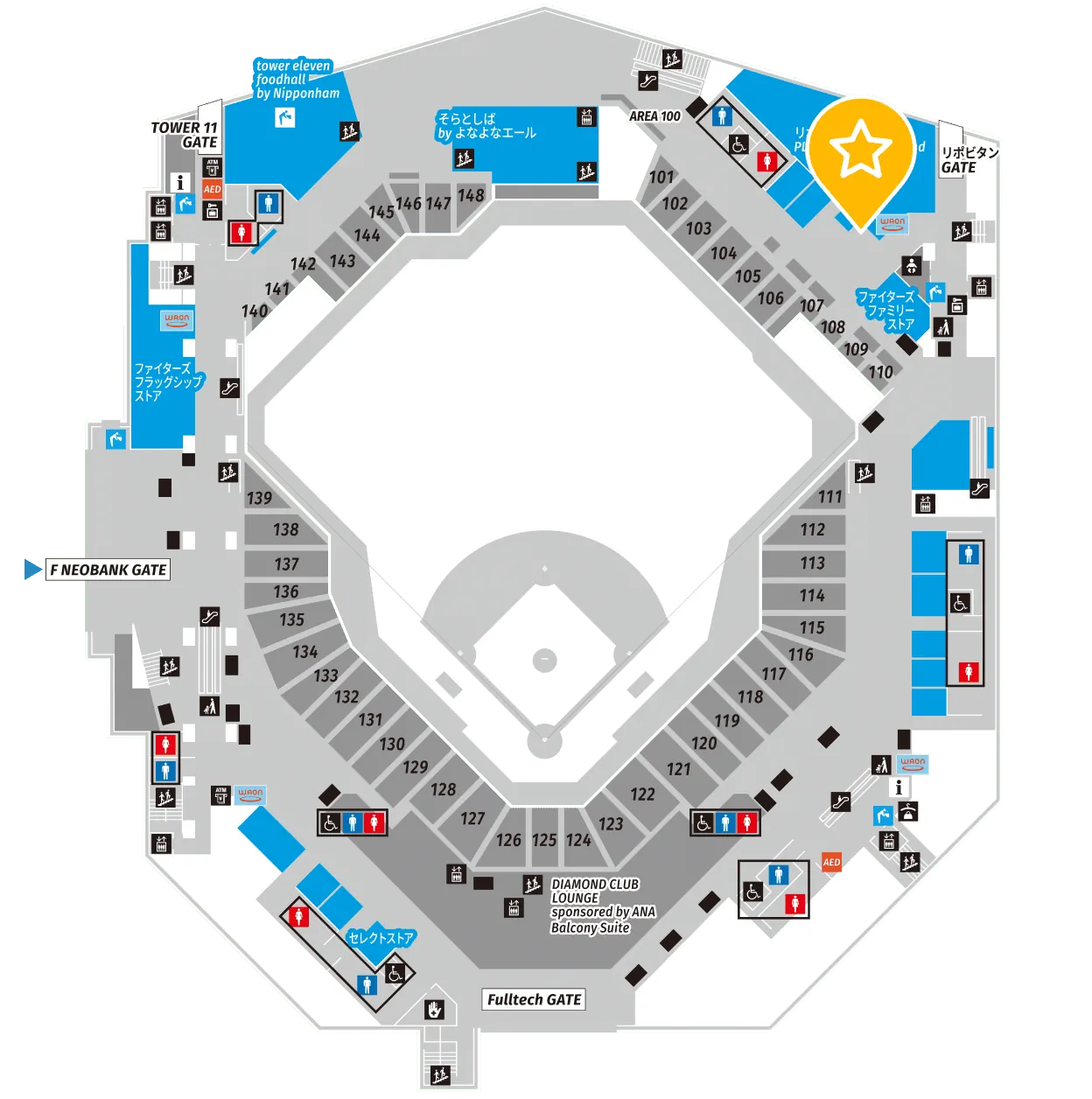 Location of the street piano