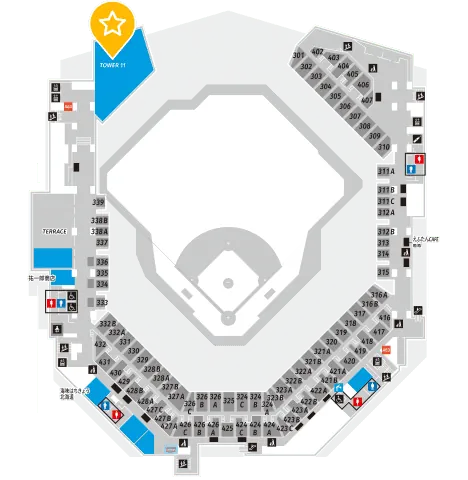 Location of tower eleven onsen & sauna