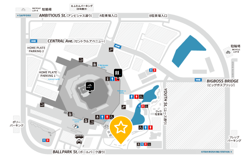 Location of BALLPARK TAKIBI TERRACE ALLPAR