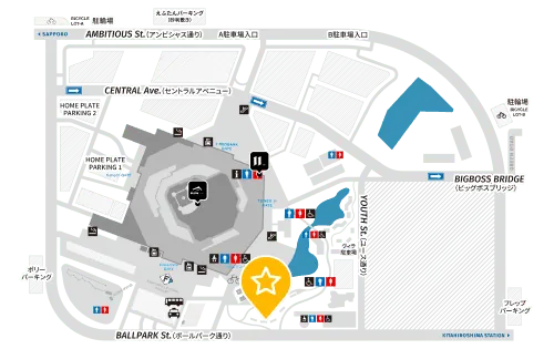 Location of BALLPARK TAKIBI TERRACE ALLPAR